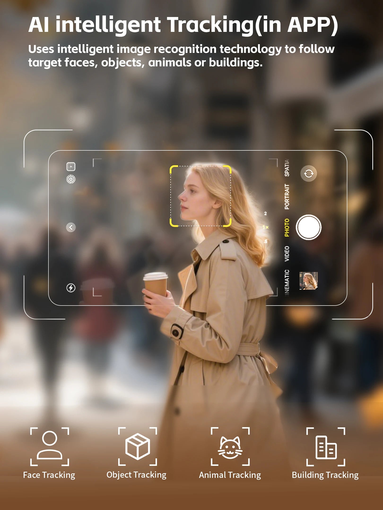 COMITOK L7C Pro 3-Axis Gimbal Stabilizer(Opt.AI Face Tracking)Foldable